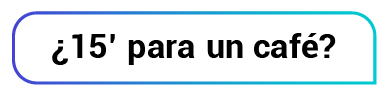 Botón CTA 15 minutos para un café.